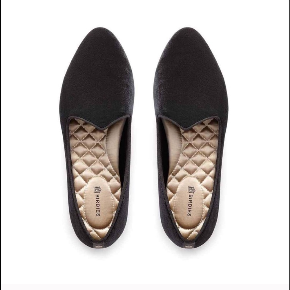 Birdies The Heron Loafer Women’s black Velvet NWT